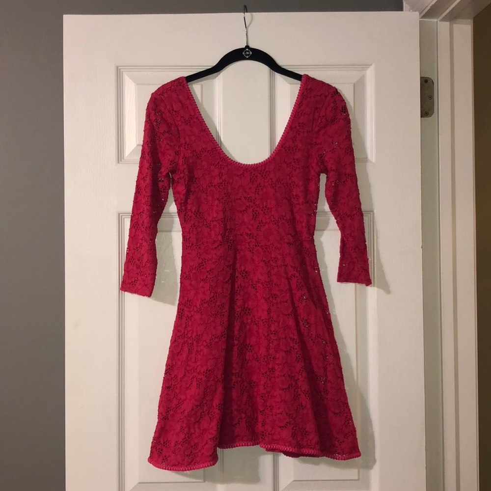 Cute pink dress with flowers